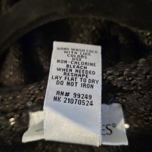 Catherines Black Sequined Cardigan Size 3x Host Pick - Picture 3 of 3